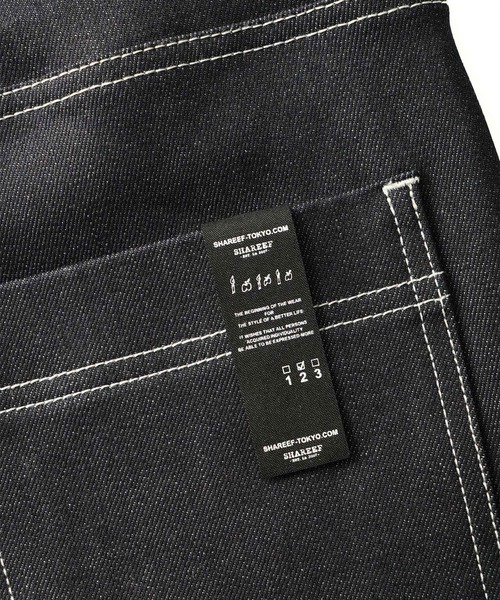 SHAREEF（シャリーフ）の「NON WASH DENIM FLARED PANTS（デニムパンツ・メンズ・ブラック/インディゴブルー・1/2/3）」の14枚目の写真