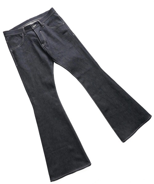 SHAREEF（シャリーフ）の「NON WASH DENIM FLARED PANTS（デニムパンツ・メンズ・ブラック/インディゴブルー・1/2/3）」の16枚目の写真
