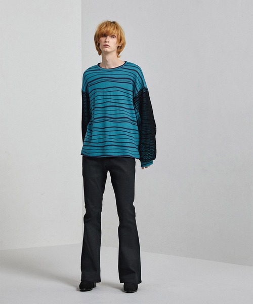 SHAREEF（シャリーフ）の「NON WASH DENIM FLARED PANTS（デニムパンツ・メンズ・ブラック/インディゴブルー・1/2/3）」の18枚目の写真