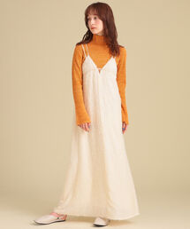 Ray BEAMS | Ray BEAMS / フリンジ ジャカード キャミ ワンピース(ワンピース)