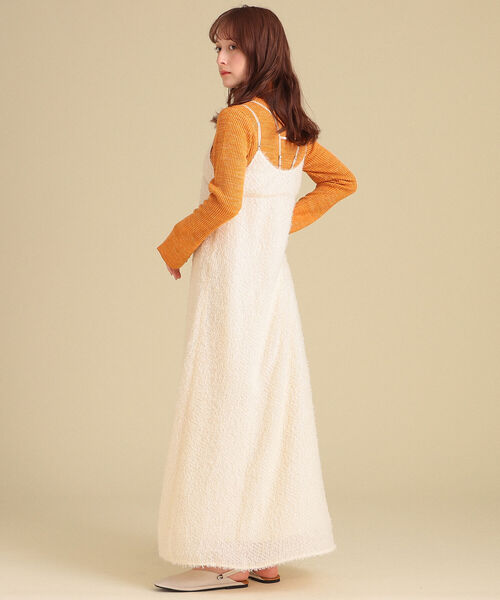 Ray BEAMS（レイビームス）の「Ray BEAMS / フリンジ ジャカード キャミ ワンピース（ワンピース・レディース・ブラック/アイボリー・1/0）」の19枚目の写真