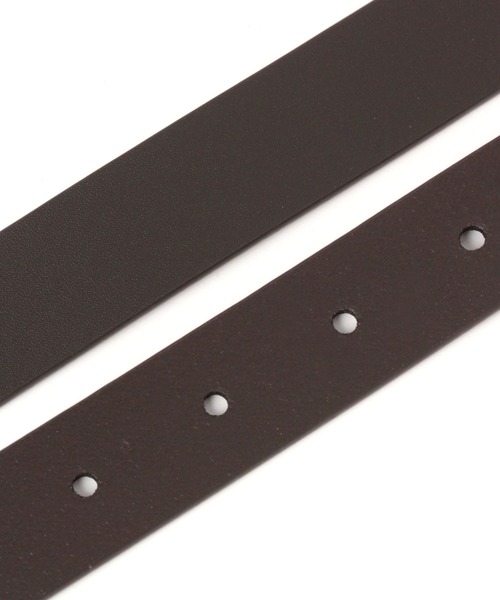 LAKOLE（ラコレ）の「ベーシックレザーベルト / 349153（ベルト・メンズ・ダークブラウン/ブラック・FREE）」の4枚目の写真