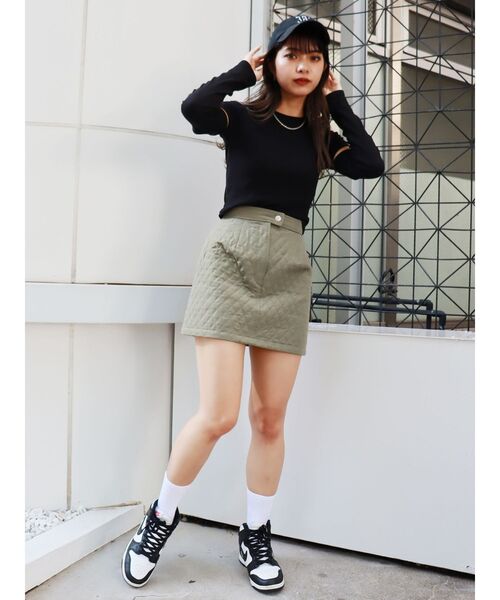 MURUA(ムルーア)の「2WAYスリーブカットトップス(Tシャツ/カットソー・レディース・ブラック/グリーン/アイボリー・FREE)」の6枚目の写真