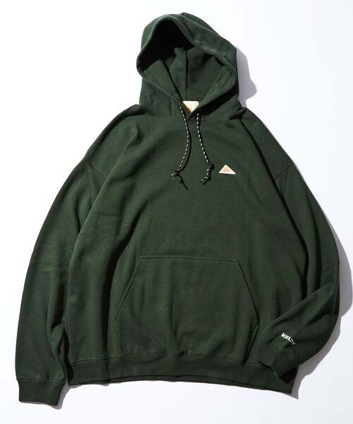 FREAK'S STORE（フリークスストア）の「WEB限定 KELTY×FREAK'S STORE/ケルティ 別注 ワンポイント ヴィンテージロゴ プルオーバーパーカー/フーディー/ビッグシルエット（パーカー・メンズ・ブラック/ダークグリーン/グレー/オフホワイト/グレイッシュブルー・SMALL/MEDIUM/LARGE/X-LARGE）」の13枚目の写真