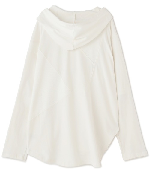 AULA AILA（アウラアイラ）の「AULA AILA/アウラアイラ/別注リブMIX プルパーカー（パーカー・レディース・ホワイト/ブラック・0）」の7枚目の写真