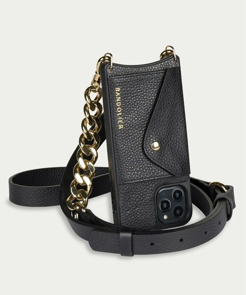 BANDOLIER（バンドリヤー）の「【BANDOLIER】CHARLOTTE SIDE SLOT BK GD　iPhone12 iPhone12Pro iPhone13 iPhone13Pro（スマホケース/カバー・レディース・その他6/その他7/その他8・FREE）」の2枚目の写真