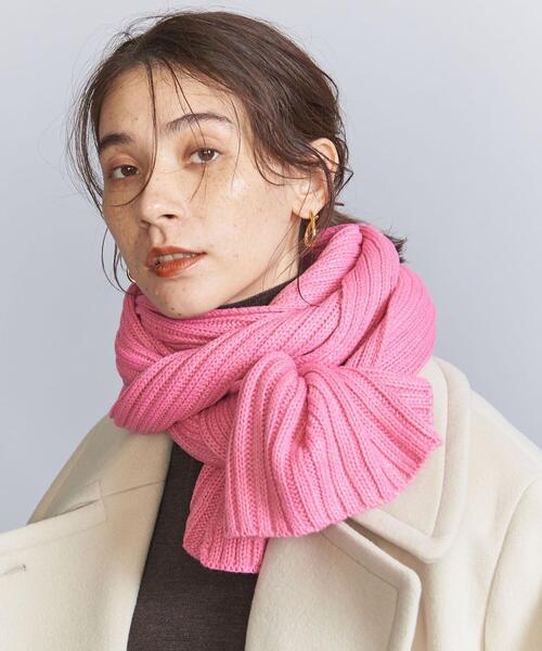 BEAUTY&YOUTH UNITED ARROWS（ビューティーアンドユースユナイテッドアローズ）の「ニット リブ ロング マフラー（マフラー・レディース・グレー/ピンク/コバルトブルー/オフホワイト・FREE）」の10枚目の写真