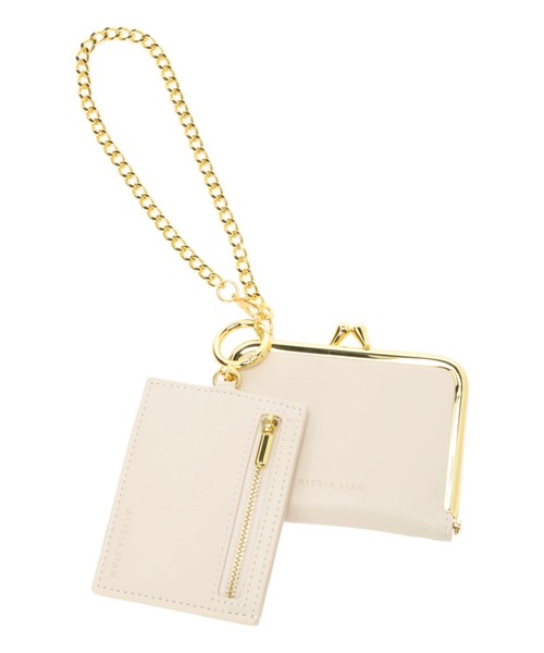 ALEXIA STAM(アリシアスタン)の「Coin & Card Case With Chain Strap /コイン&カードケースSet(コインケース・レディース・ブラック/カーキ/アイボリー・FREE)」の4枚目の写真