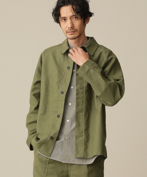 NANO universe(ナノユニバース)の「LB.03/モールスキンワークジャケット(ミリタリージャケット・メンズ・ブラック/ブルー/カーキ・M/L/S)」の16枚目の写真