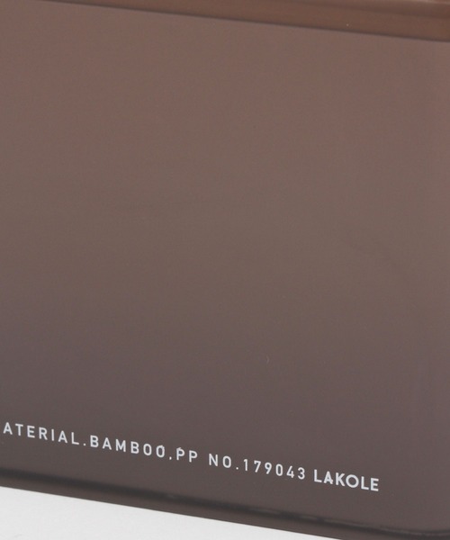 LAKOLE（ラコレ）の「バンブー蓋マルチケース / 357948（収納グッズ・レディース・グレー/チャコール・FREE）」の13枚目の写真
