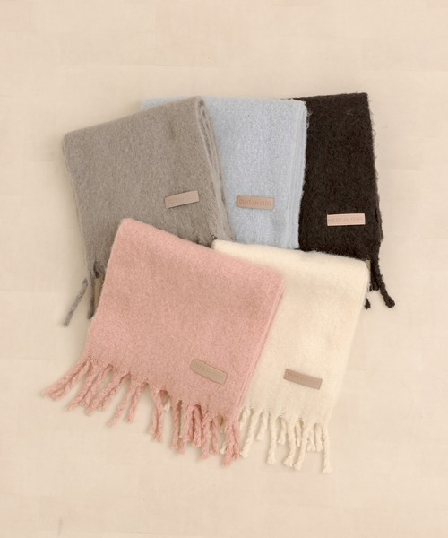 OLIVE des OLIVE(オリーブデオリーブ)の「【WEB限定カラ―あり】タグ付きブークレマフラー(マフラー・レディース・ブラック/サックスブルー/グレー/オフホワイト/ピンク・FREE)」の7枚目の写真