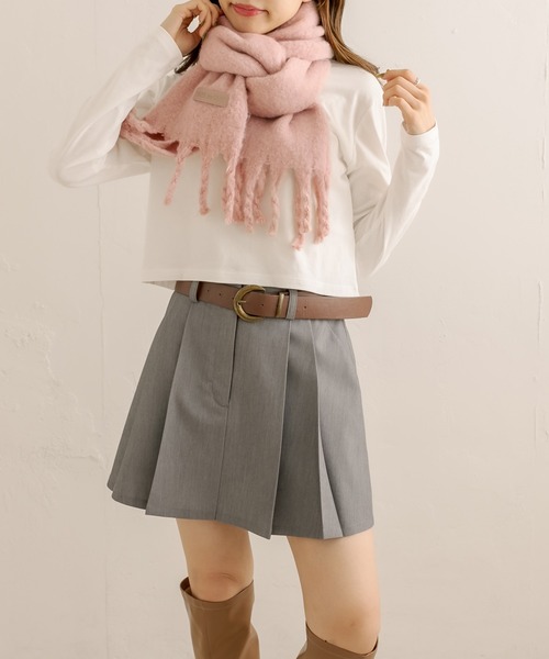 OLIVE des OLIVE(オリーブデオリーブ)の「【WEB限定カラ―あり】タグ付きブークレマフラー(マフラー・レディース・ブラック/サックスブルー/グレー/オフホワイト/ピンク・FREE)」の21枚目の写真