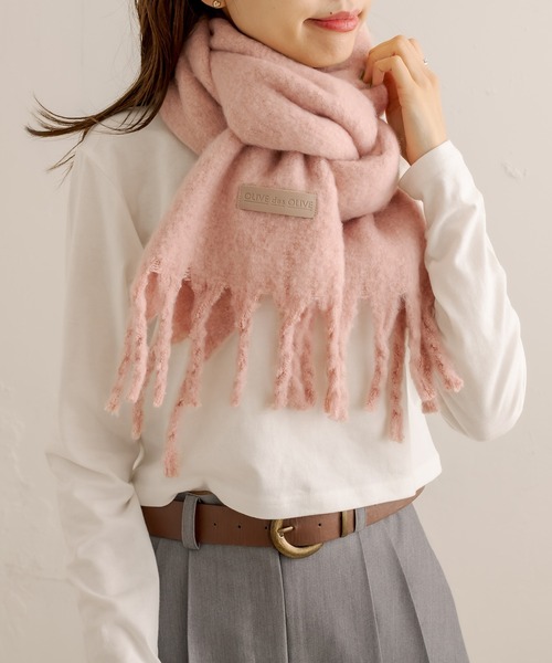 OLIVE des OLIVE(オリーブデオリーブ)の「【WEB限定カラ―あり】タグ付きブークレマフラー(マフラー・レディース・ブラック/サックスブルー/グレー/オフホワイト/ピンク・FREE)」の20枚目の写真