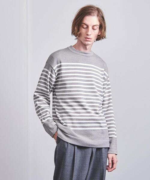 District(ディストリクト)の「<District > ボーダー クルーネック ニット(ニット/セーター・メンズ・グレー/ブラック/オレンジ・L/S/M)」の2枚目の写真