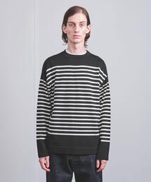 District | <District > ボーダー クルーネック ニット(ニット/セーター)