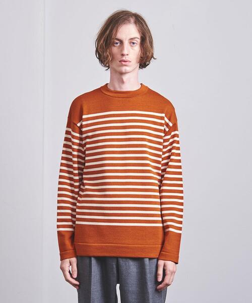 District(ディストリクト)の「<District > ボーダー クルーネック ニット(ニット/セーター・メンズ・グレー/ブラック/オレンジ・L/S/M)」の4枚目の写真