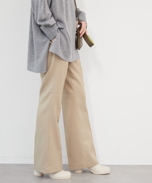 AMERICAN HOLIC（アメリカンホリック）の「細見えブーツカットパンツ（その他パンツ・レディース・ブラック/ベージュ/サックスブルー/オレンジ/グリーン・S/M/L/XS）」の3枚目の写真