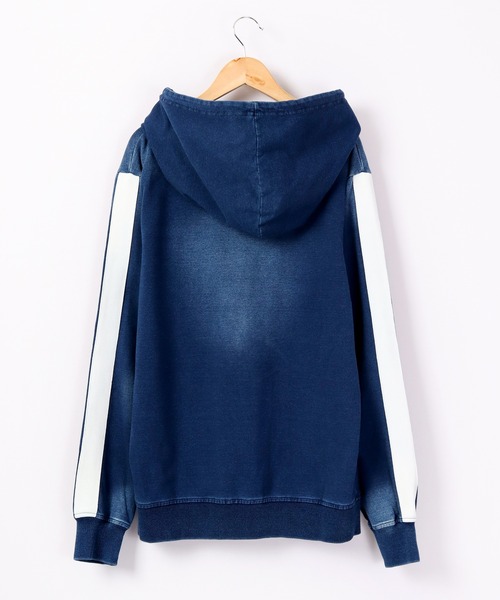 EVOLUTION(エボリューション)の「Sideline vintage clothing style zip up hoodie / サイドライン古着風ジップアップパーカー unisex(パーカー・メンズ・サックスブルー/ネイビー・XL/XXL/L/M)」の22枚目の写真