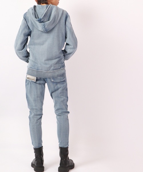 EVOLUTION(エボリューション)の「Sideline vintage clothing style zip up hoodie / サイドライン古着風ジップアップパーカー unisex(パーカー・メンズ・サックスブルー/ネイビー・XL/XXL/L/M)」の20枚目の写真