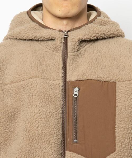 coen（コーエン）の「[洗える]ボアフーディージャケット（ブルゾン・メンズ・ブラック/ブラウン・M/S/XL/L）」の11枚目の写真