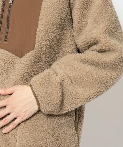 coen（コーエン）の「[洗える]ボアフーディージャケット（ブルゾン・メンズ・ブラック/ブラウン・M/S/XL/L）」の12枚目の写真