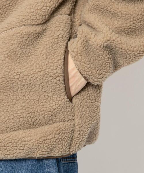 coen（コーエン）の「[洗える]ボアフーディージャケット（ブルゾン・メンズ・ブラック/ブラウン・M/S/XL/L）」の13枚目の写真