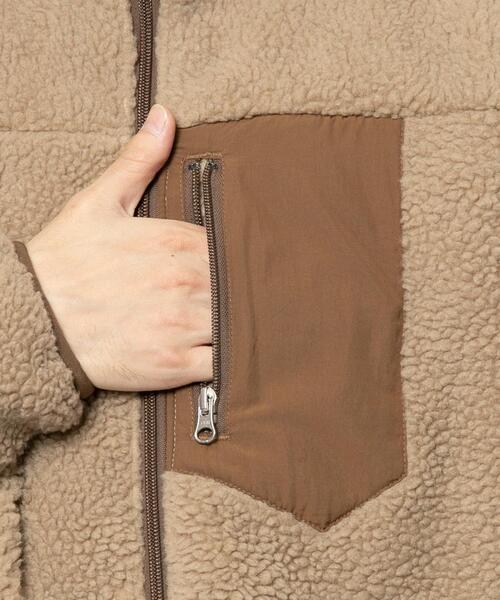 coen（コーエン）の「[洗える]ボアフーディージャケット（ブルゾン・メンズ・ブラック/ブラウン・M/S/XL/L）」の15枚目の写真