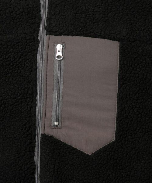coen（コーエン）の「[洗える]ボアフーディージャケット（ブルゾン・メンズ・ブラック/ブラウン・M/S/XL/L）」の17枚目の写真