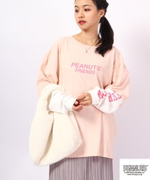 PEANUTS スヌーピー レイヤード長袖Tシャツ