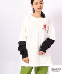 PEANUTS スヌーピー レイヤード長袖Tシャツ