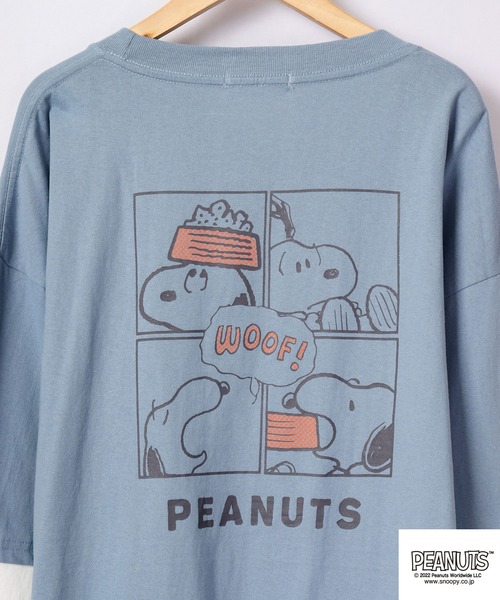 PEANUTS(ピーナッツ)の「PEANUTS スヌーピー レイヤード長袖Tシャツ(Tシャツ/カットソー・レディース・ブラック/ピンクベージュ/ホワイト/ラベンダー/ベージュ/ブルーグレー・M/L)」の18枚目の写真