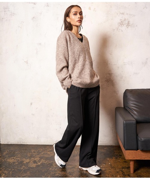 ANAP(アナップ)の「裏毛センターラインスウェットパンツ(スウェットパンツ・レディース・ブラック/ライトグレー/ブラウン・FREE)」の4枚目の写真