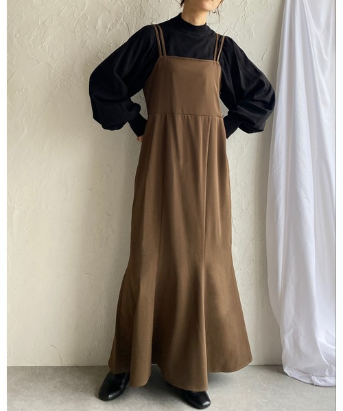 She's Closet(シーズクローゼット)の「ハイネック長袖ボリュームスリーブショート丈ハイゲージニットプルオーバー(ニット/セーター・レディース・オレンジ/キャメル/グリーン/ブラック/アイボリー/ブルー/ピンク・FREE)」の9枚目の写真