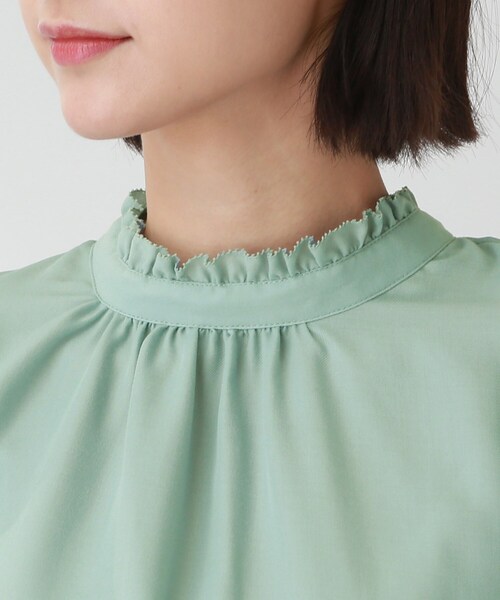 THE SHOP TK (ザ ショップ ティーケー )の「◆【洗える】ギャザーフリルブラウス(シャツ/ブラウス・レディース・ホワイト系/ブラック/ライトブルー・11/12/13)」の7枚目の写真