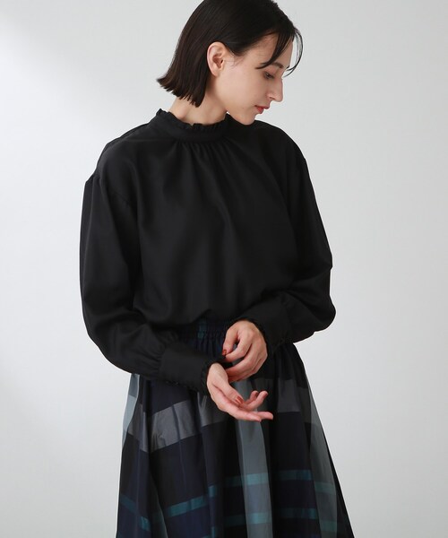 THE SHOP TK (ザ ショップ ティーケー )の「◆【洗える】ギャザーフリルブラウス(シャツ/ブラウス・レディース・ホワイト系/ブラック/ライトブルー・11/12/13)」の15枚目の写真
