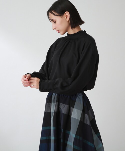 THE SHOP TK (ザ ショップ ティーケー )の「◆【洗える】ギャザーフリルブラウス(シャツ/ブラウス・レディース・ホワイト系/ブラック/ライトブルー・11/12/13)」の16枚目の写真
