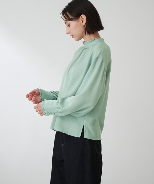 THE SHOP TK (ザ ショップ ティーケー )の「◆【洗える】ギャザーフリルブラウス(シャツ/ブラウス・レディース・ホワイト系/ブラック/ライトブルー・11/12/13)」の20枚目の写真