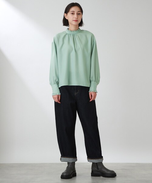 THE SHOP TK (ザ ショップ ティーケー )の「◆【洗える】ギャザーフリルブラウス(シャツ/ブラウス・レディース・ホワイト系/ブラック/ライトブルー・11/12/13)」の22枚目の写真