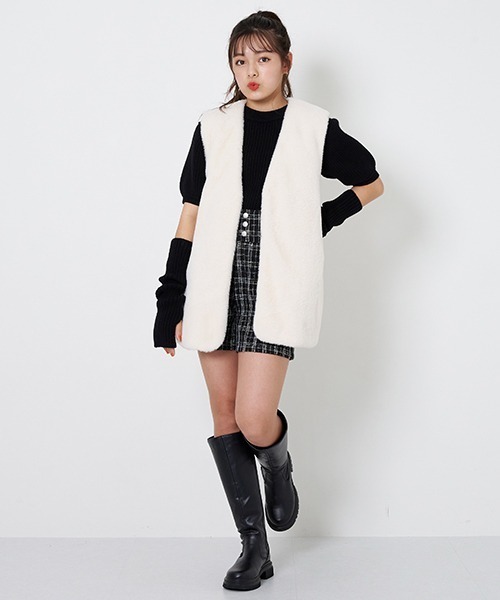 LOVETOXIC（ラブトキシック）の「アームウォーマーつきニット（ニット  