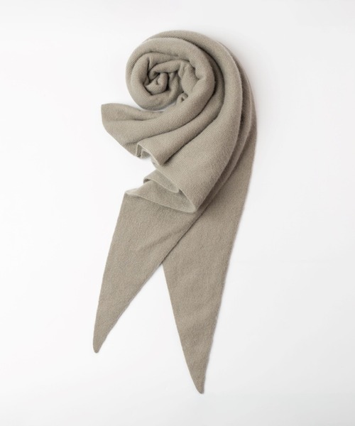 ASAUCE MELER(アソースメレ)の「【ASAUCE MELER】シームレス トライアングル カシミヤニットストール / AM25F-ST205(ストール/ショール・レディース・ベージュ/グレイッシュベージュ/グレー/アイボリー/ピンク/ライトグレー/チャコールグレー/ダークブラウン/グレー系その他/ブルー・FREE)」の12枚目の写真