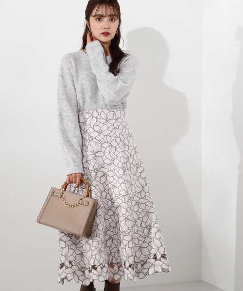 PROPORTION BODY DRESSING(プロポーションボディドレッシング)の「エンブロイダリーマーメイドスカート / 1213120100(スカート・レディース・ライトグリーン/グレー・MEDIUM/SMALL)」の22枚目の写真