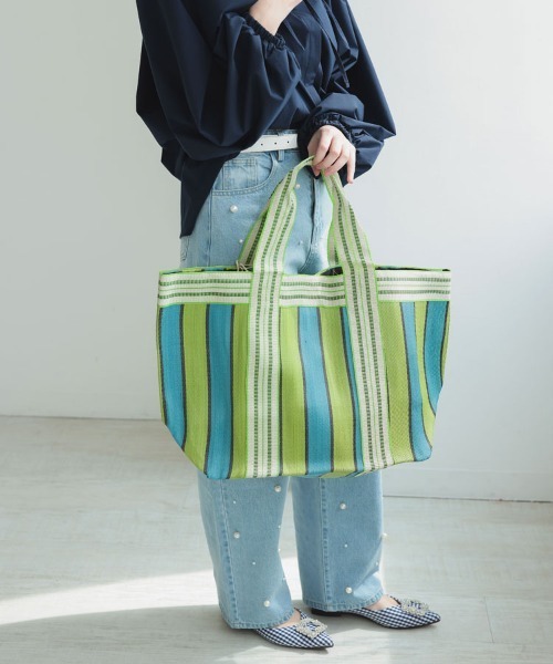 DONOBAN（ドノバン）の「ビニールトートバッグ（トートバッグ・レディース・ブルー系その他/グリーン系その他/ピンク系その他/ブルー系その他2/パープル/ホワイト/グリーン/ブラック・F/FREE）」の9枚目の写真