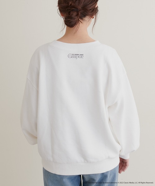 natural couture（ナチュラルクチュール）の「ユニバーサルコラボ casperプリントゆるスウエット（スウェット・レディース・オフホワイト/オートミール・FREE）」の19枚目の写真