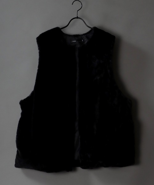 SITRY(シトリー)の「fur vest/ファー ベスト(ベスト・メンズ・ブラック/ブラウン・M/L/XL)」の8枚目の写真