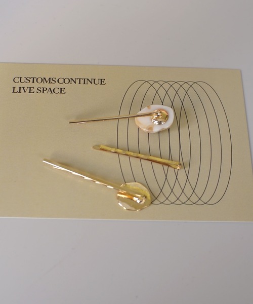 ammy.（エイミードット）の「【 ammy. / エイミードット 】 ニュアンス ストーン ヘアピンセット / 3点セット（ヘアピン・レディース・アイボリー/クリアブラウン/ブラウン/グレー・FREE）」の5枚目の写真