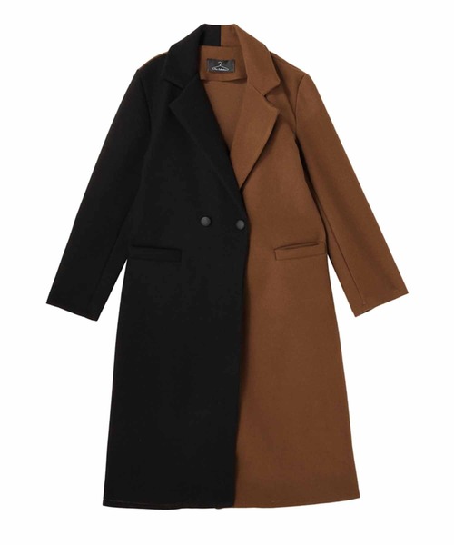 Settimissimo(セッティミッシモ)の「バイカラーロングコート(チェスターコート・レディース・ブラウン・FREE)」の7枚目の写真