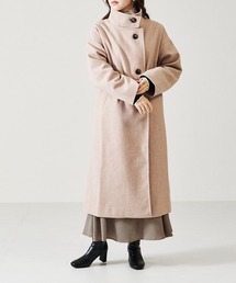 ■スタンドカラーロングコート/AC2711