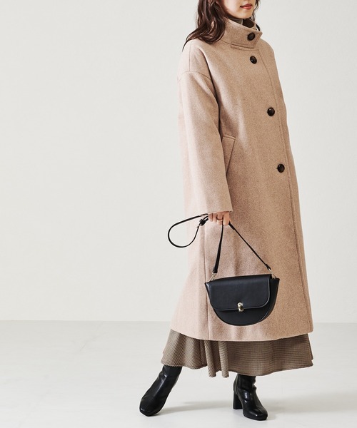 acro（アクロ）の「■スタンドカラーロングコート/AC2711（その他アウター・レディース・ベージュ/ブラック/アイボリー・ﾌﾘ-）」の20枚目の写真