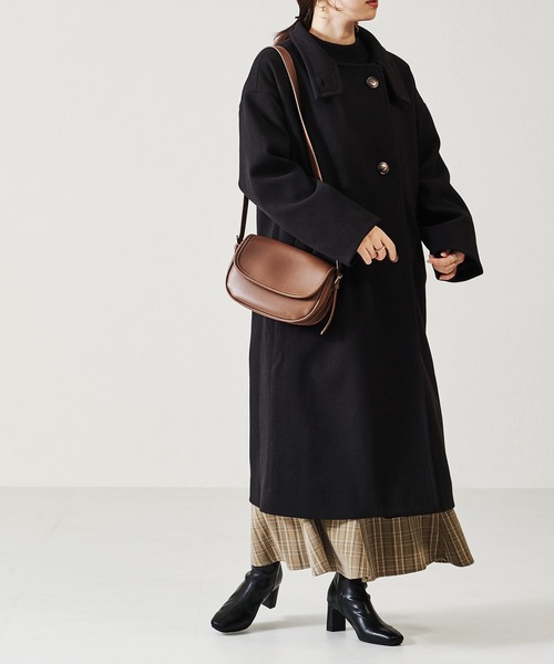 acro（アクロ）の「■スタンドカラーロングコート/AC2711（その他アウター・レディース・ベージュ/ブラック/アイボリー・ﾌﾘ-）」の11枚目の写真