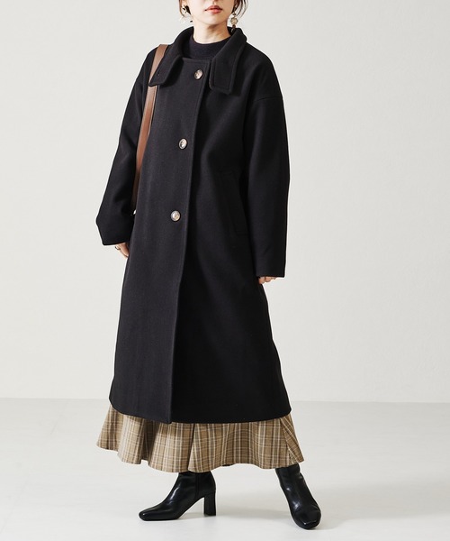 acro（アクロ）の「■スタンドカラーロングコート/AC2711（その他アウター・レディース・ベージュ/ブラック/アイボリー・ﾌﾘ-）」の16枚目の写真